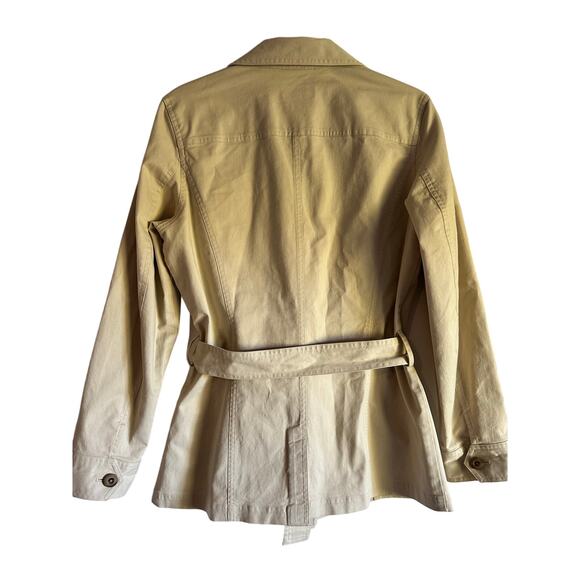 Talbots W’s Utility Military Safari Style Stretch Cotton Trench Jacket Size 10 - Picture 2 of 6
